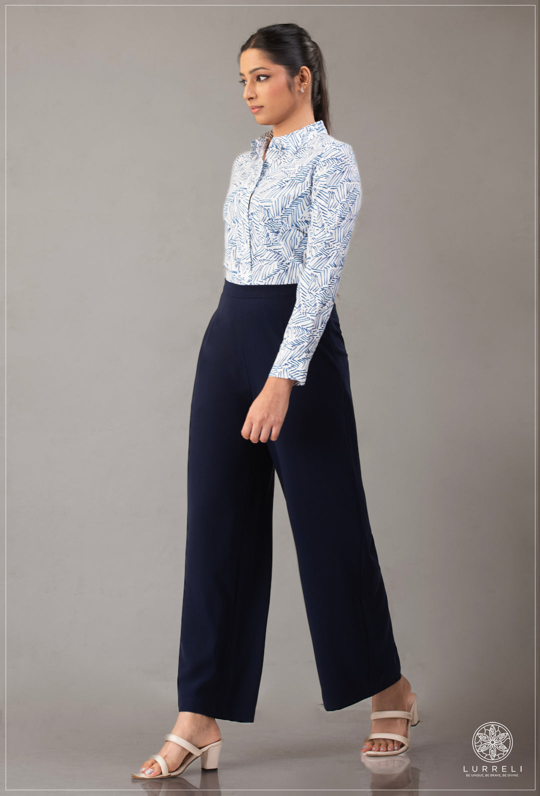 Long Sleeve Collard Blouse