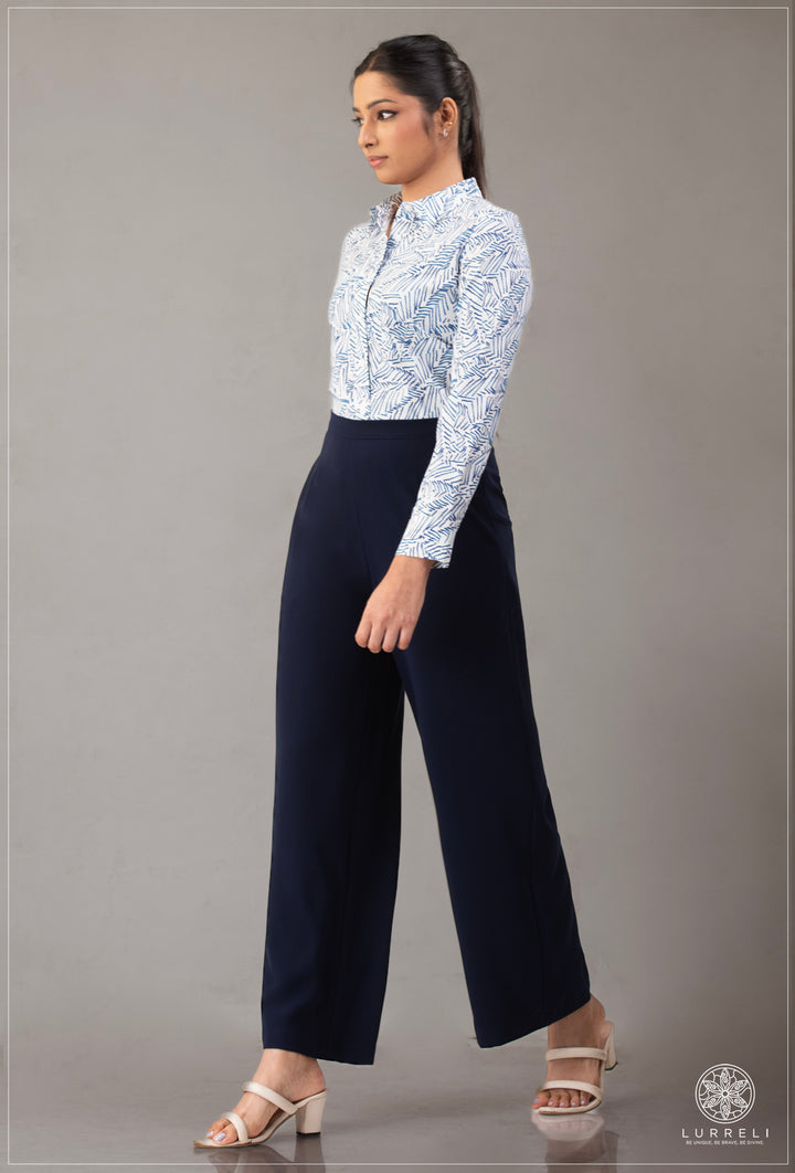 Long Sleeve Collard Blouse