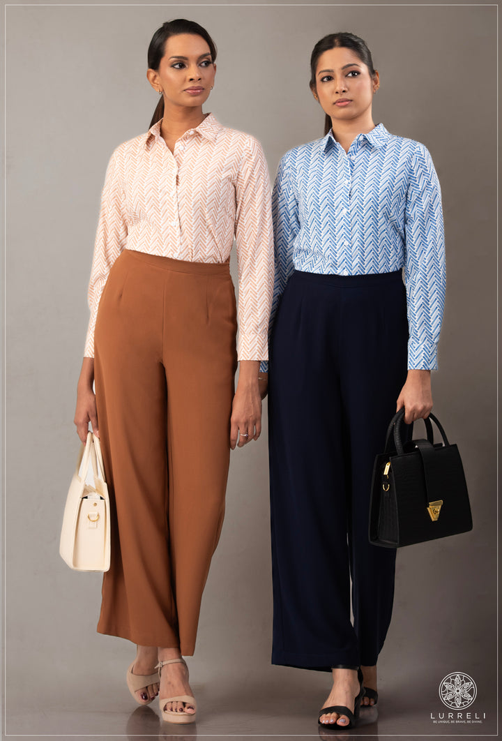 Long Sleeve Collard Blouse