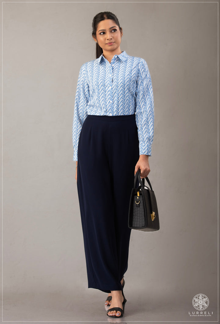 Long Sleeve Collard Blouse