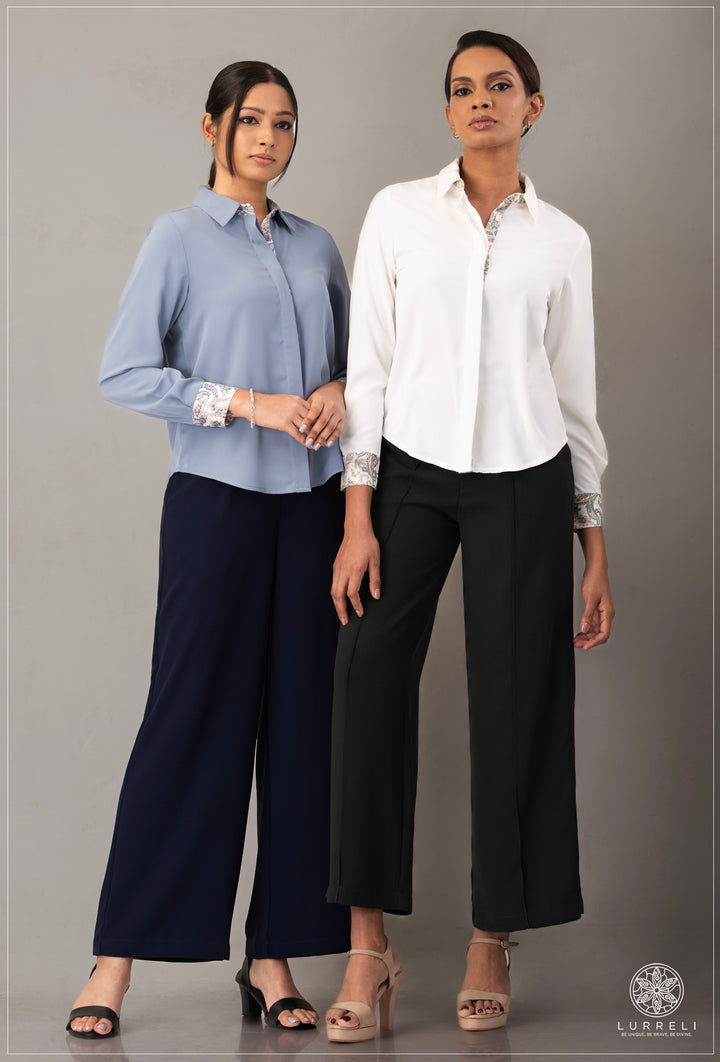 Long Sleeve Collard Blouse