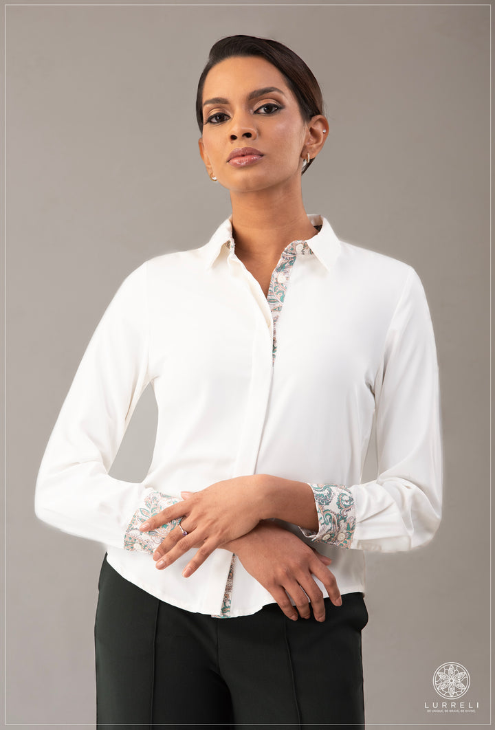 Long Sleeve Collard Blouse