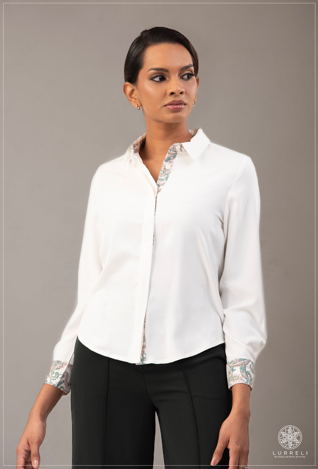 Long Sleeve Collard Blouse