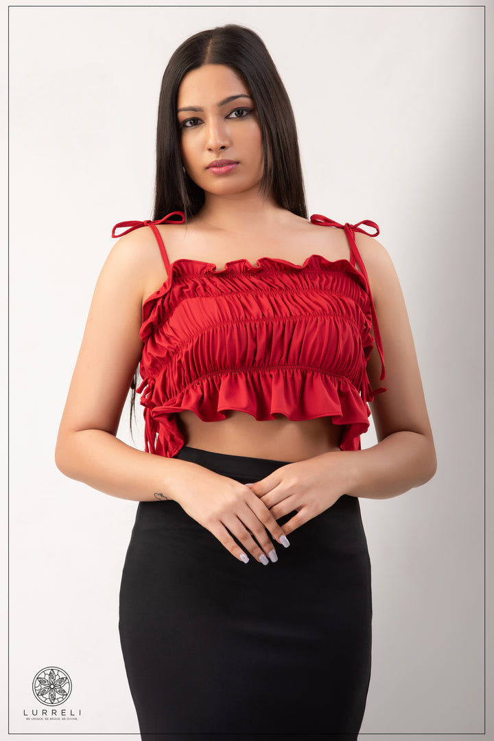 Ruffled crop top