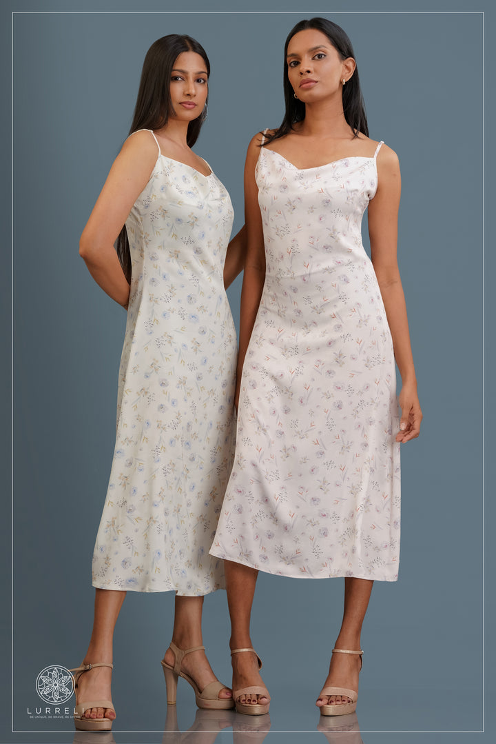 Floral midi slip dress