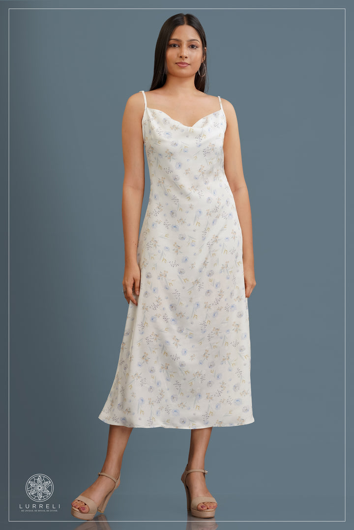 Floral midi slip dress