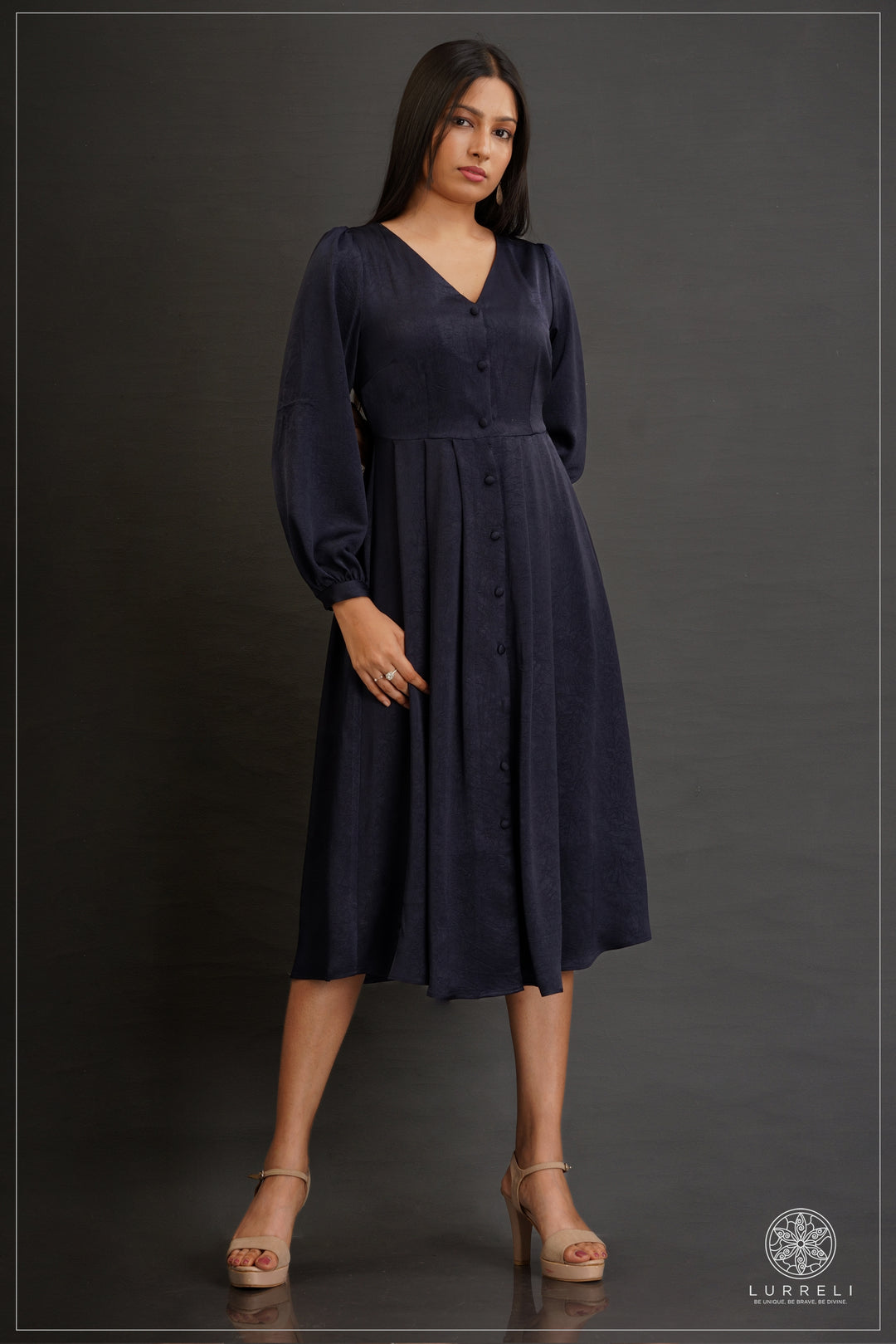 Alora Buttoned Midi Dress