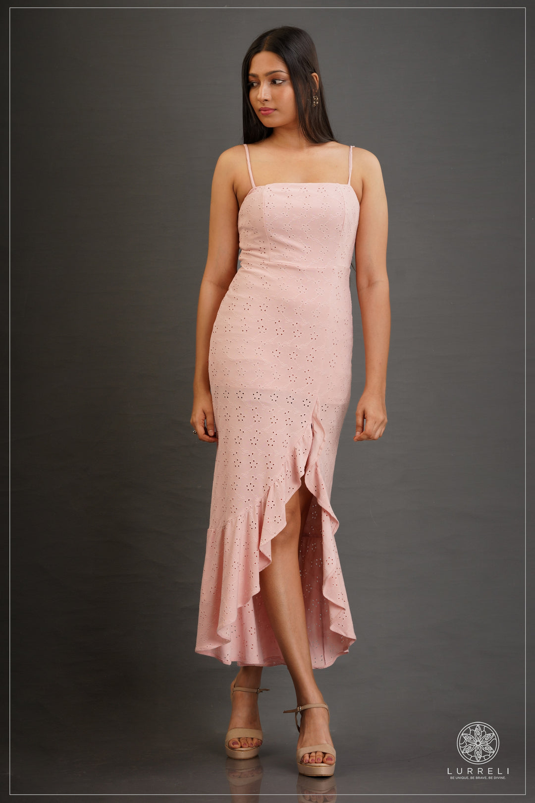 Women's Summer Casual Midi Cami Dress Elegant Spaghetti Strap Summer Dress