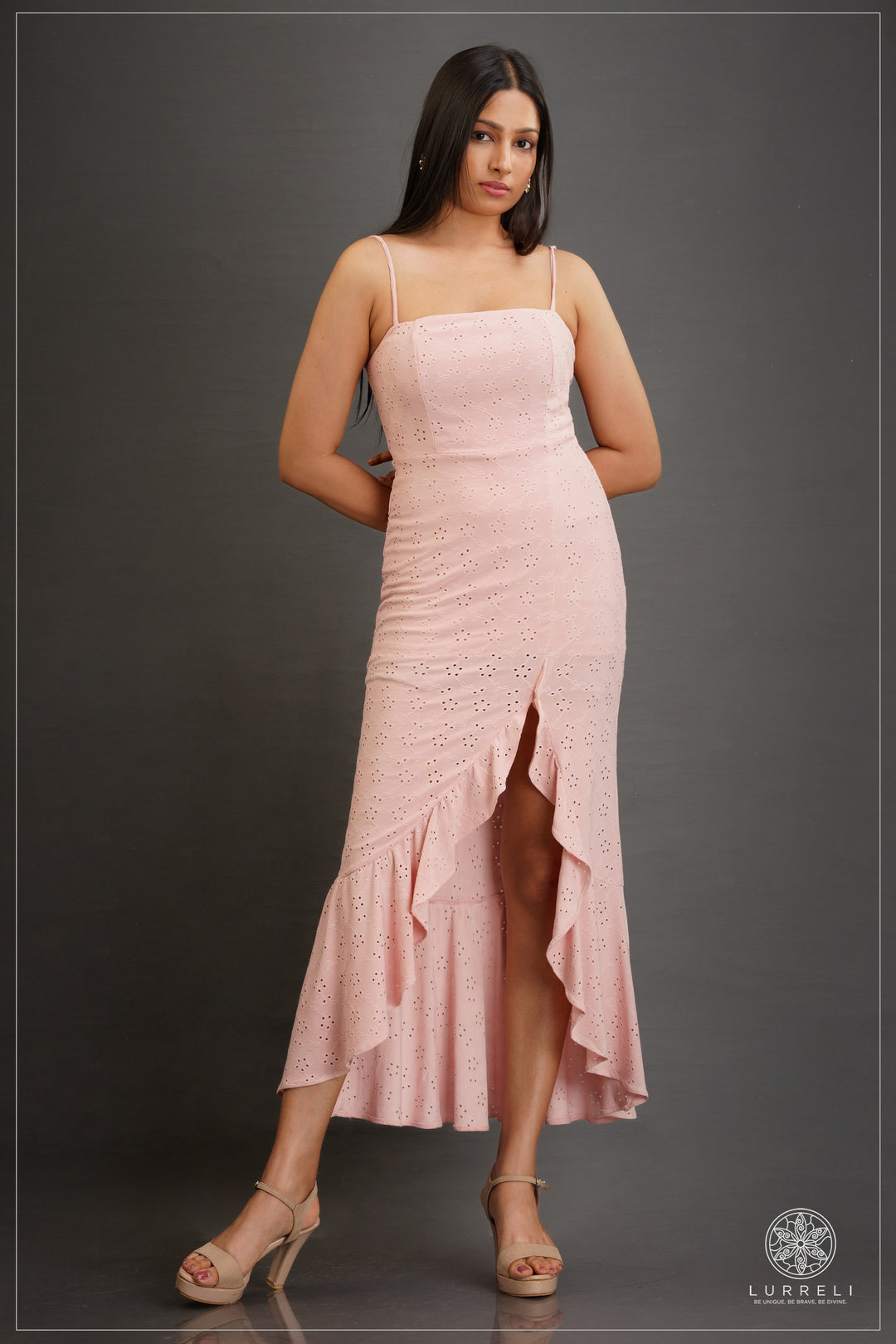 Women's Summer Casual Midi Cami Dress Elegant Spaghetti Strap Summer Dress