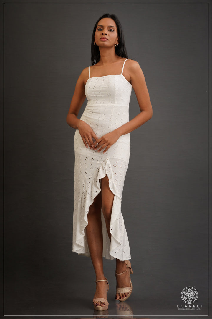 Women's Summer Casual Midi Cami Dress Elegant Spaghetti Strap Summer Dress