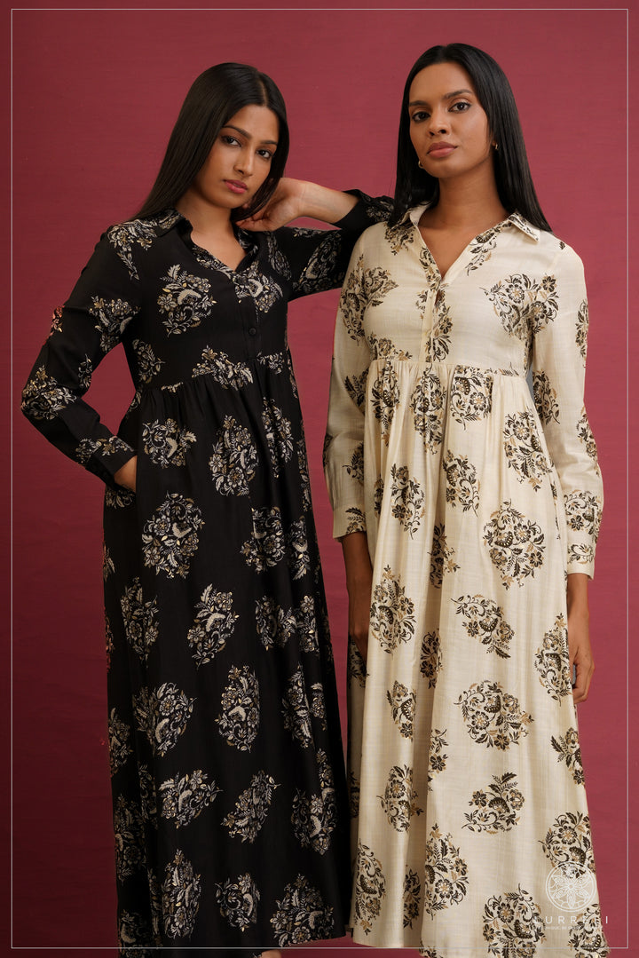 Fit and flare maxi dresses