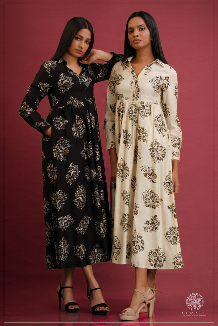 Fit and flare maxi dresses