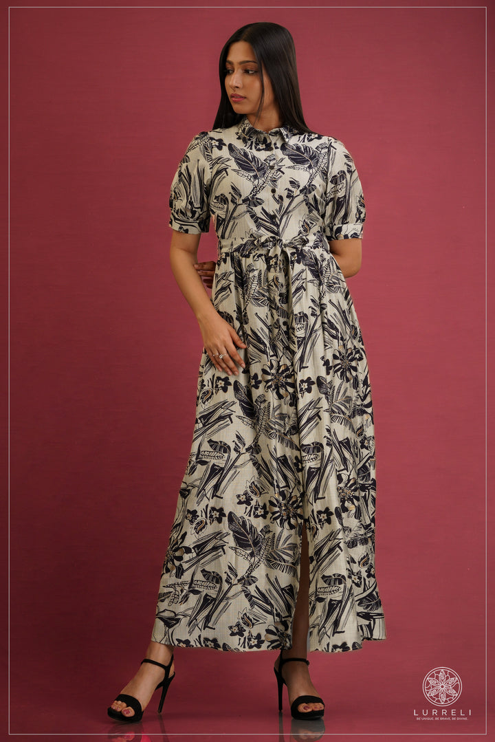 Collared midi shirt dresses