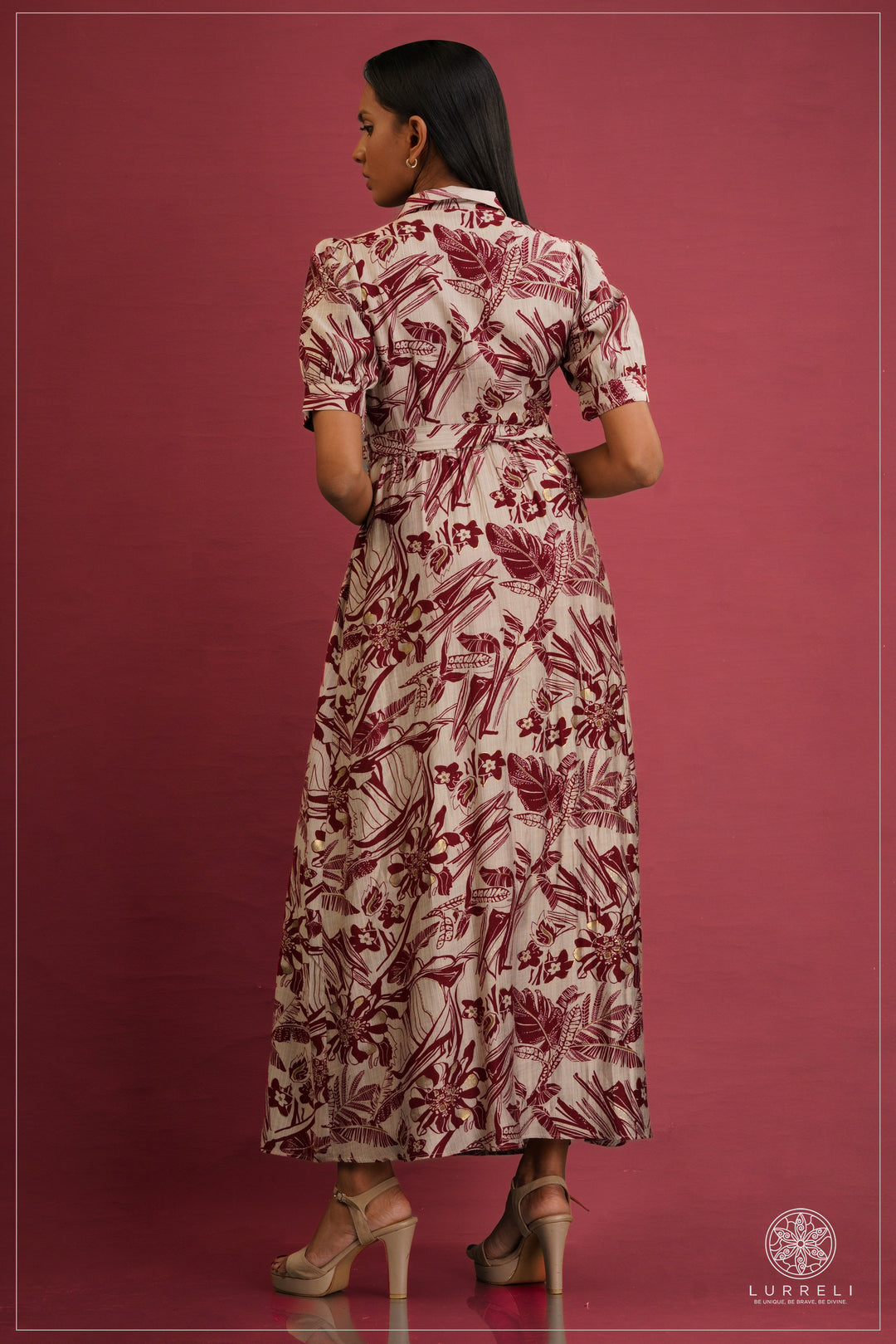 Collared midi shirt dresses