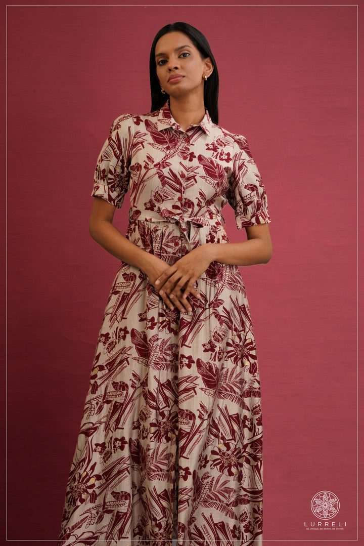 Collared midi shirt dresses