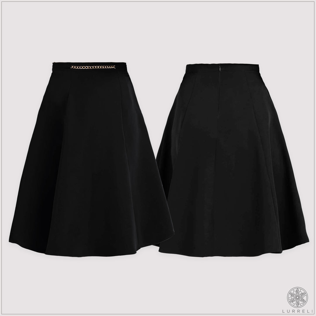 Flared Skirt with Chain Detail