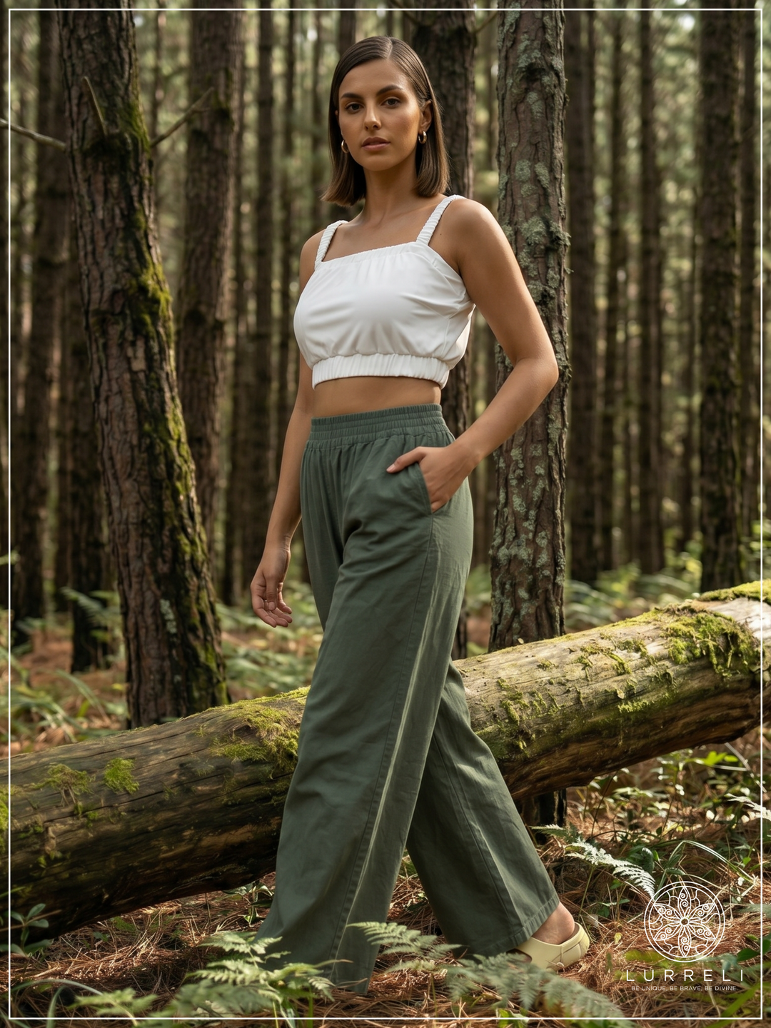 Casual Linen Wide-Leg Pants