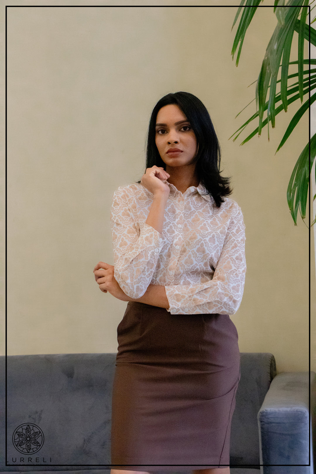 Printed Work Wear Blouse