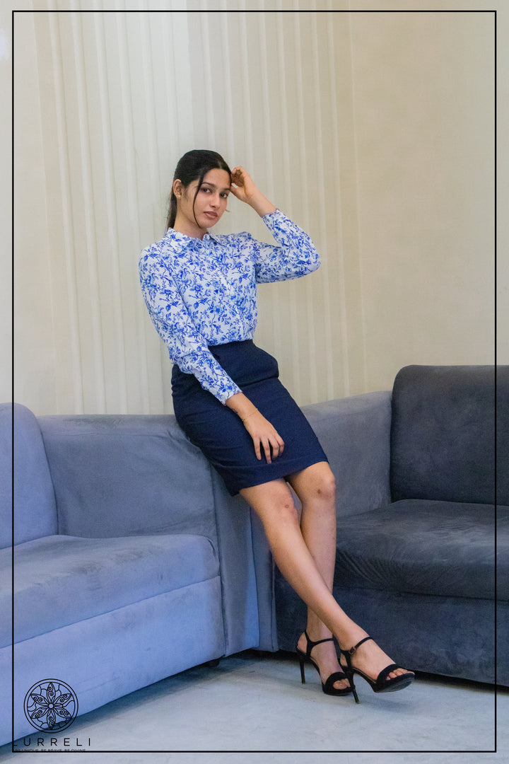 Printed Work Wear Blouse