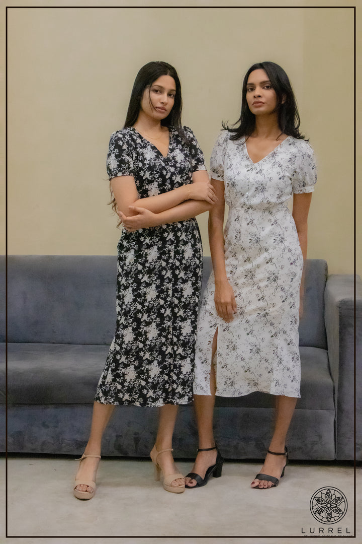 Button-Detail Fishtail Dress