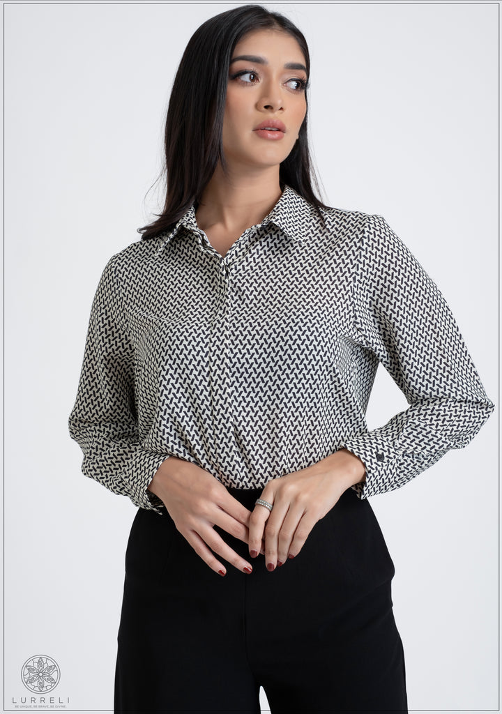 Long Sleeve Printed Shirt