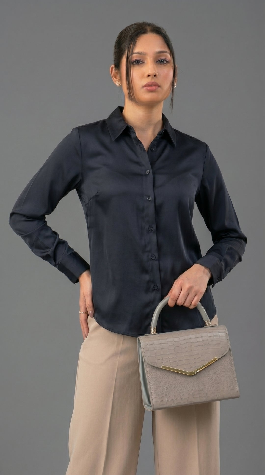 Solid Work Wear Blouse