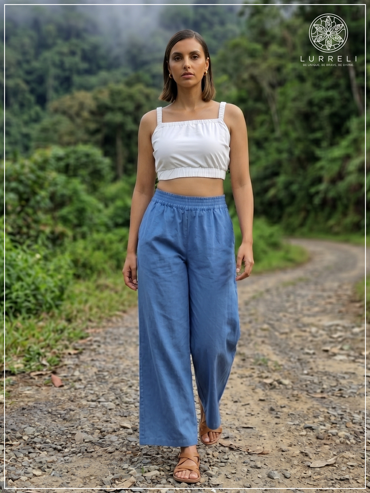 Casual Linen Wide-Leg Pants