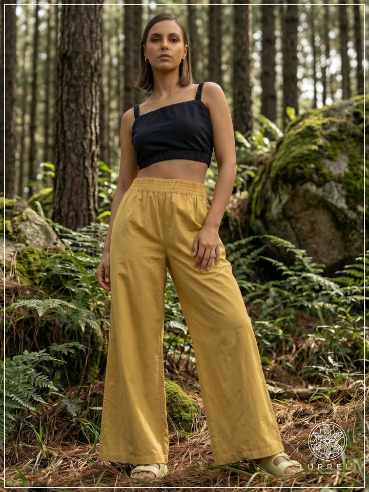 Casual Linen Wide-Leg Pants