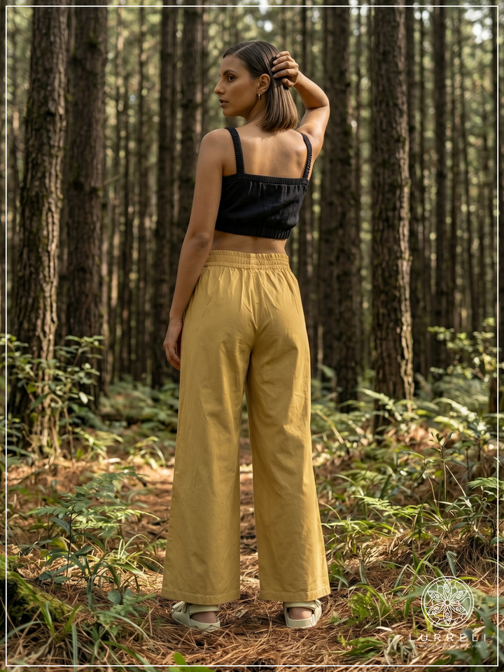 Casual Linen Wide-Leg Pants
