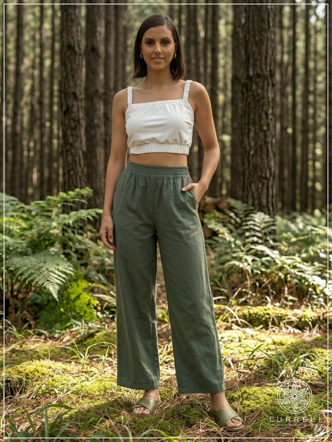 Casual Linen Wide-Leg Pants