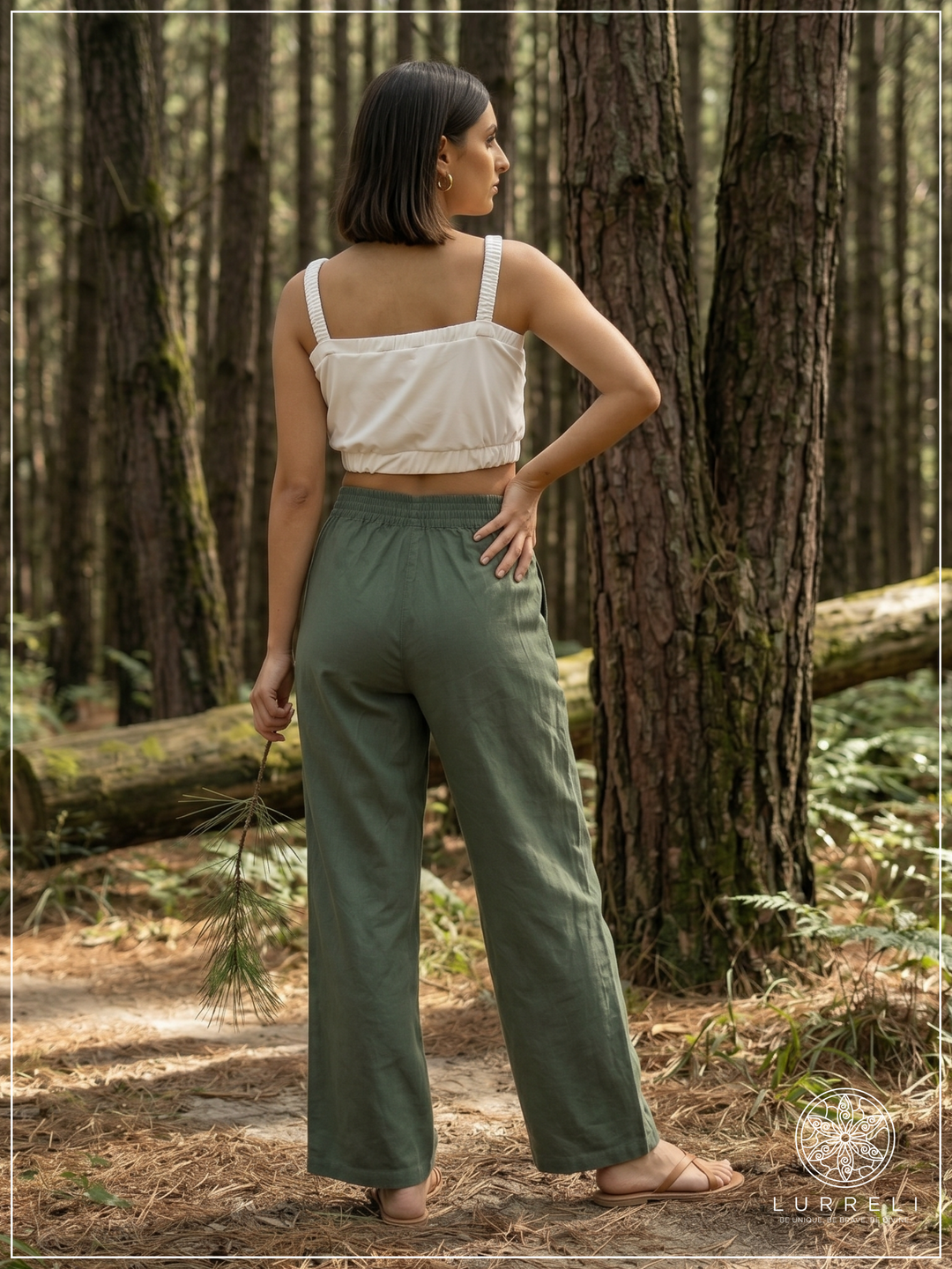 Casual Linen Wide-Leg Pants