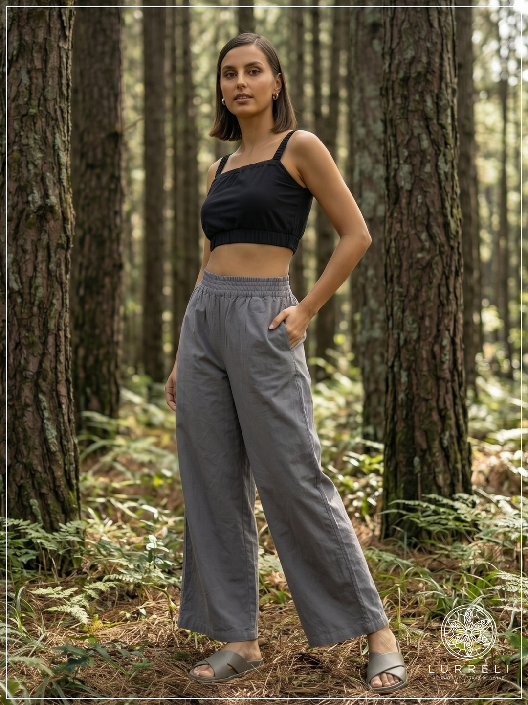 Casual Linen Wide-Leg Pants