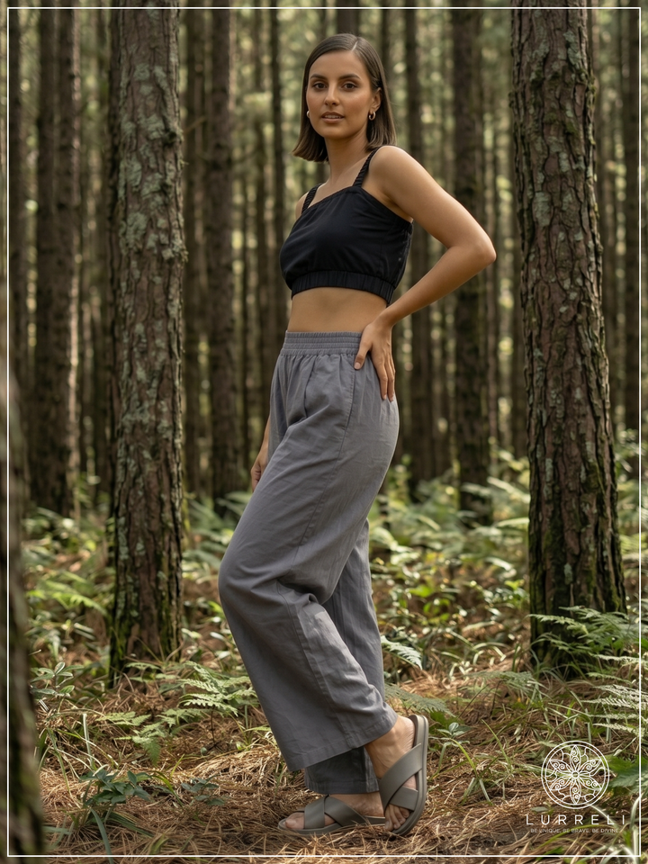 Casual Linen Wide-Leg Pants