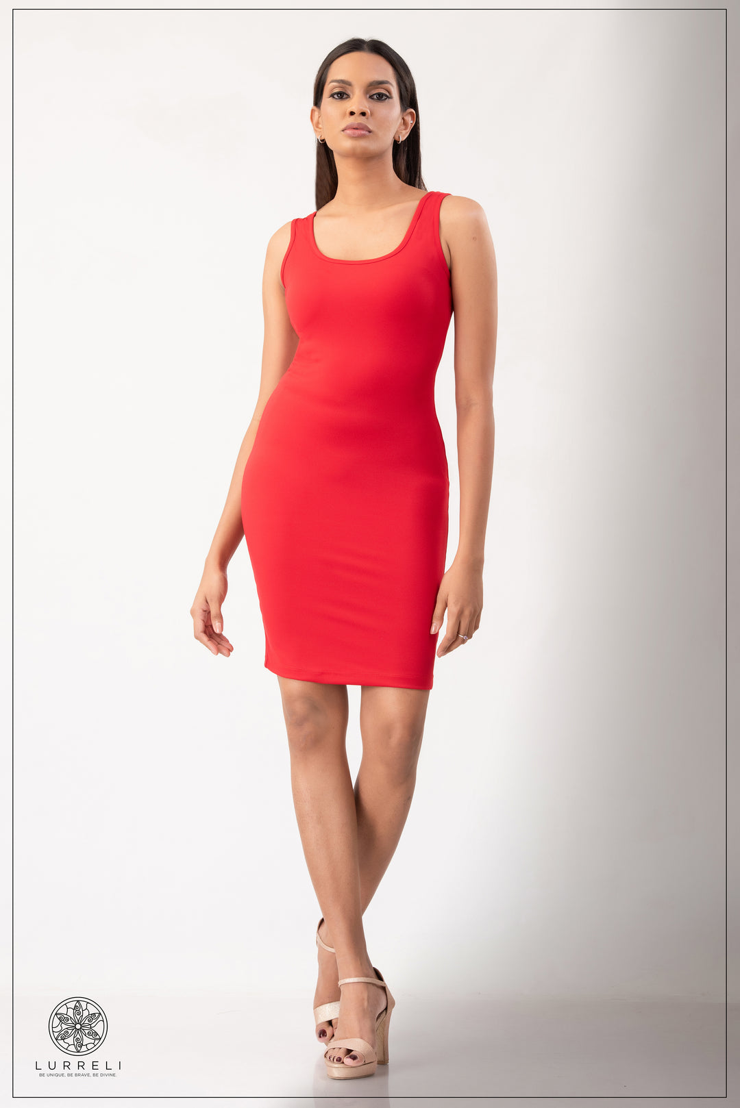 Sleeveless Bodycon Midi Tank Sheath Knee Length Dress