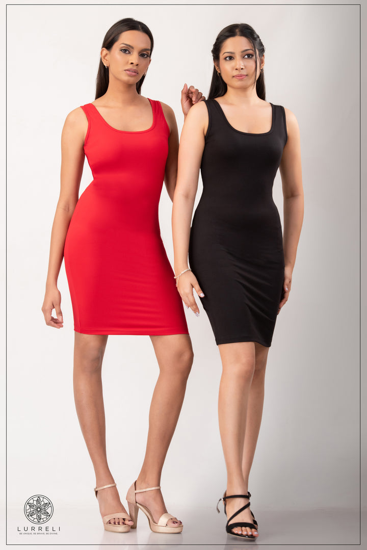 Sleeveless Bodycon Midi Tank Sheath Knee Length Dress