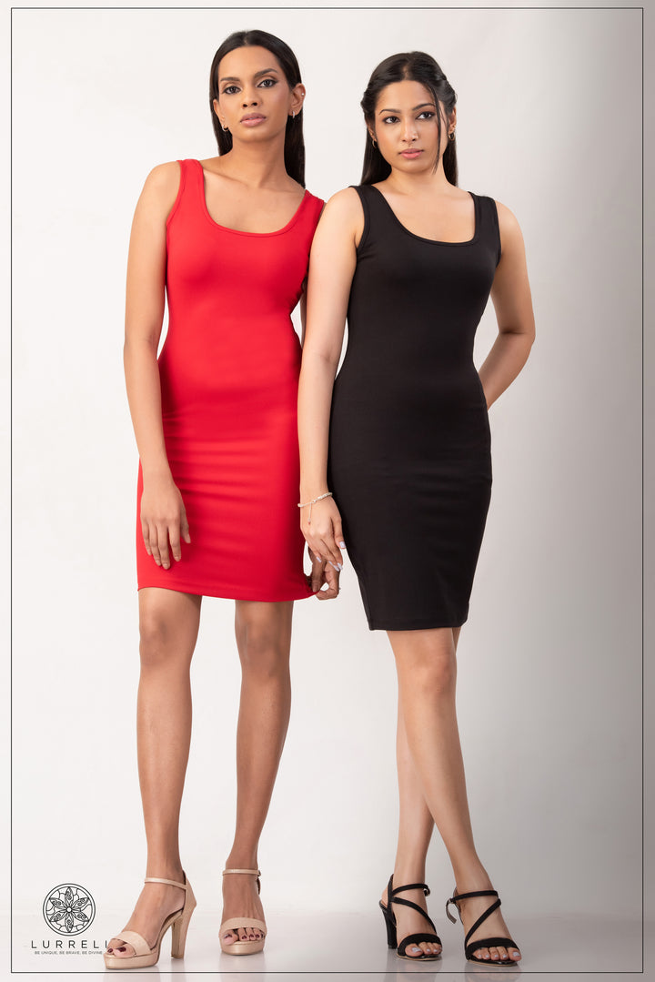 Sleeveless Bodycon Midi Tank Sheath Knee Length Dress