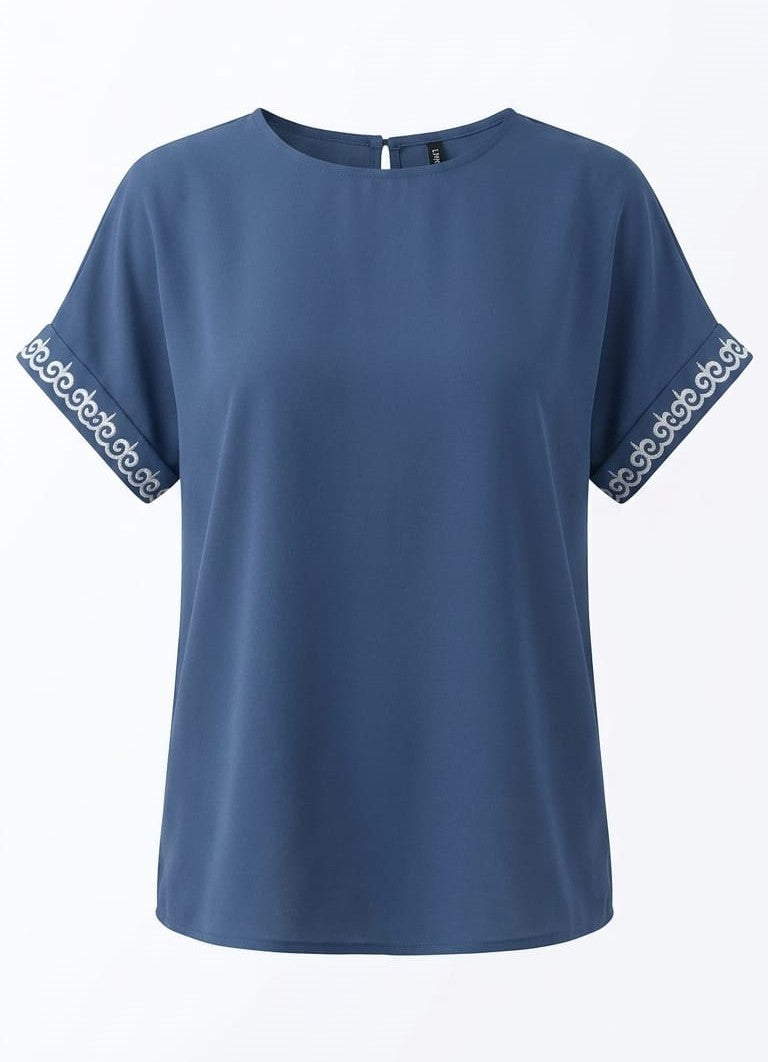 Paperdolls Faye Short-Sleeve Tee with Lace Trim