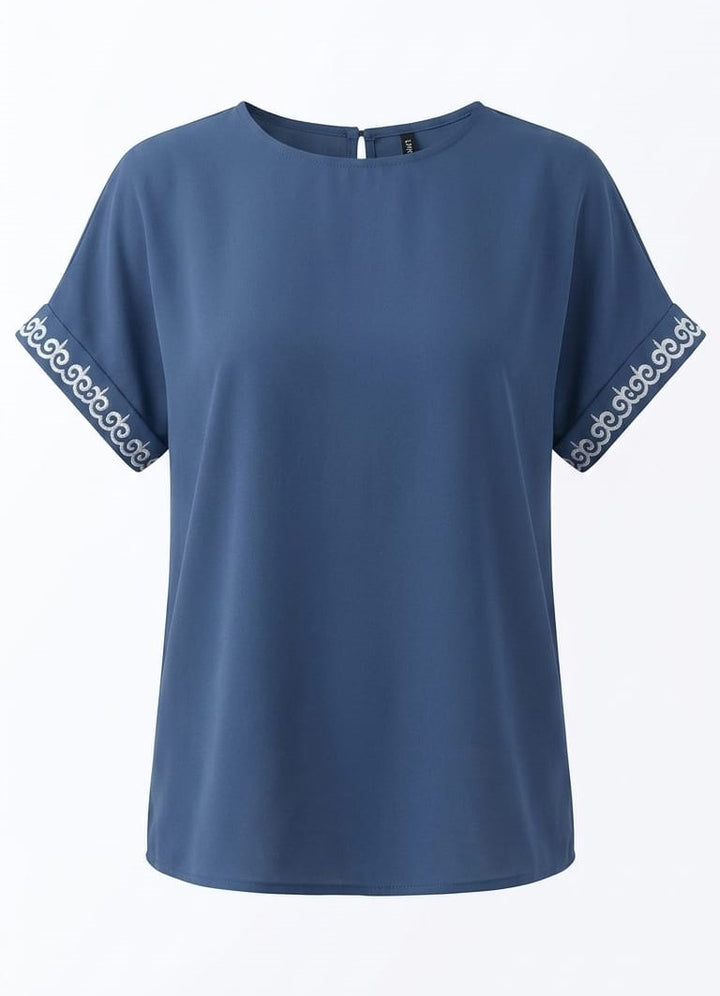 Paperdolls Faye Short-Sleeve Tee with Lace Trim