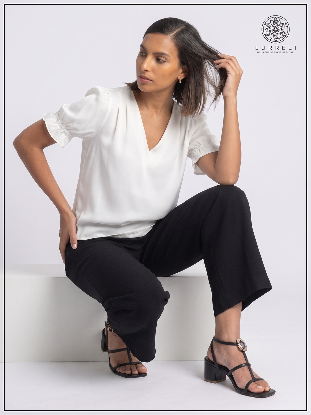 Luna Gather Sleeve Blouse