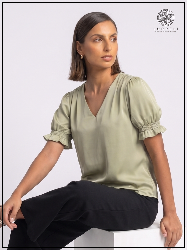 Luna Gather Sleeve Blouse