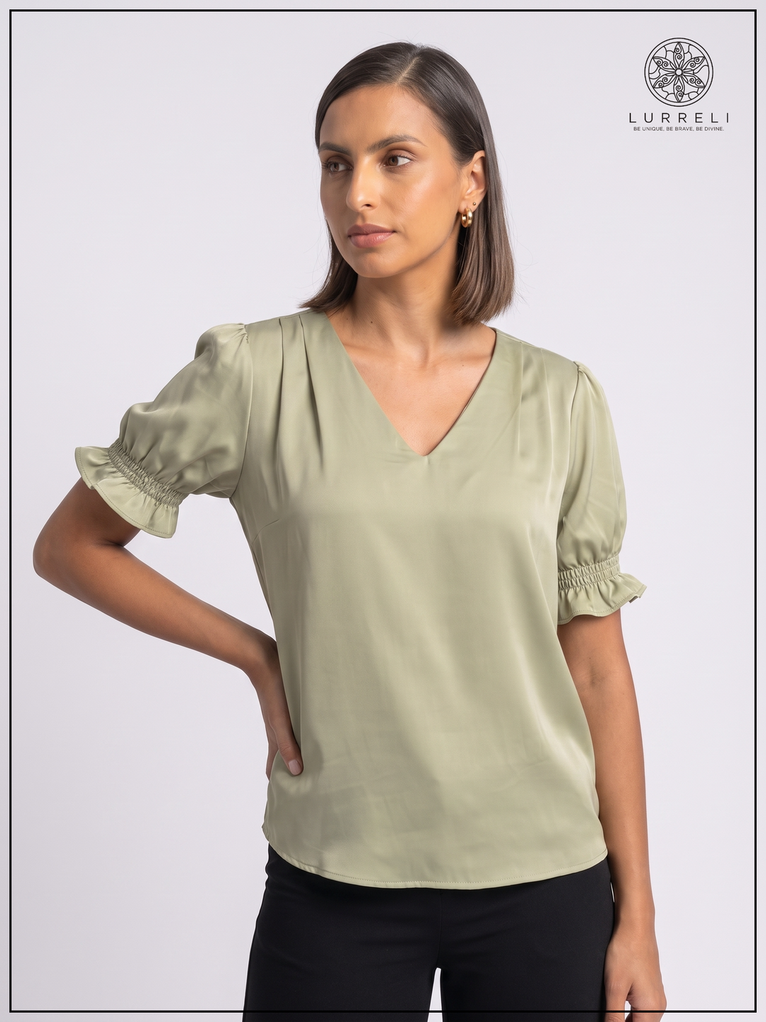 Luna Gather Sleeve Blouse