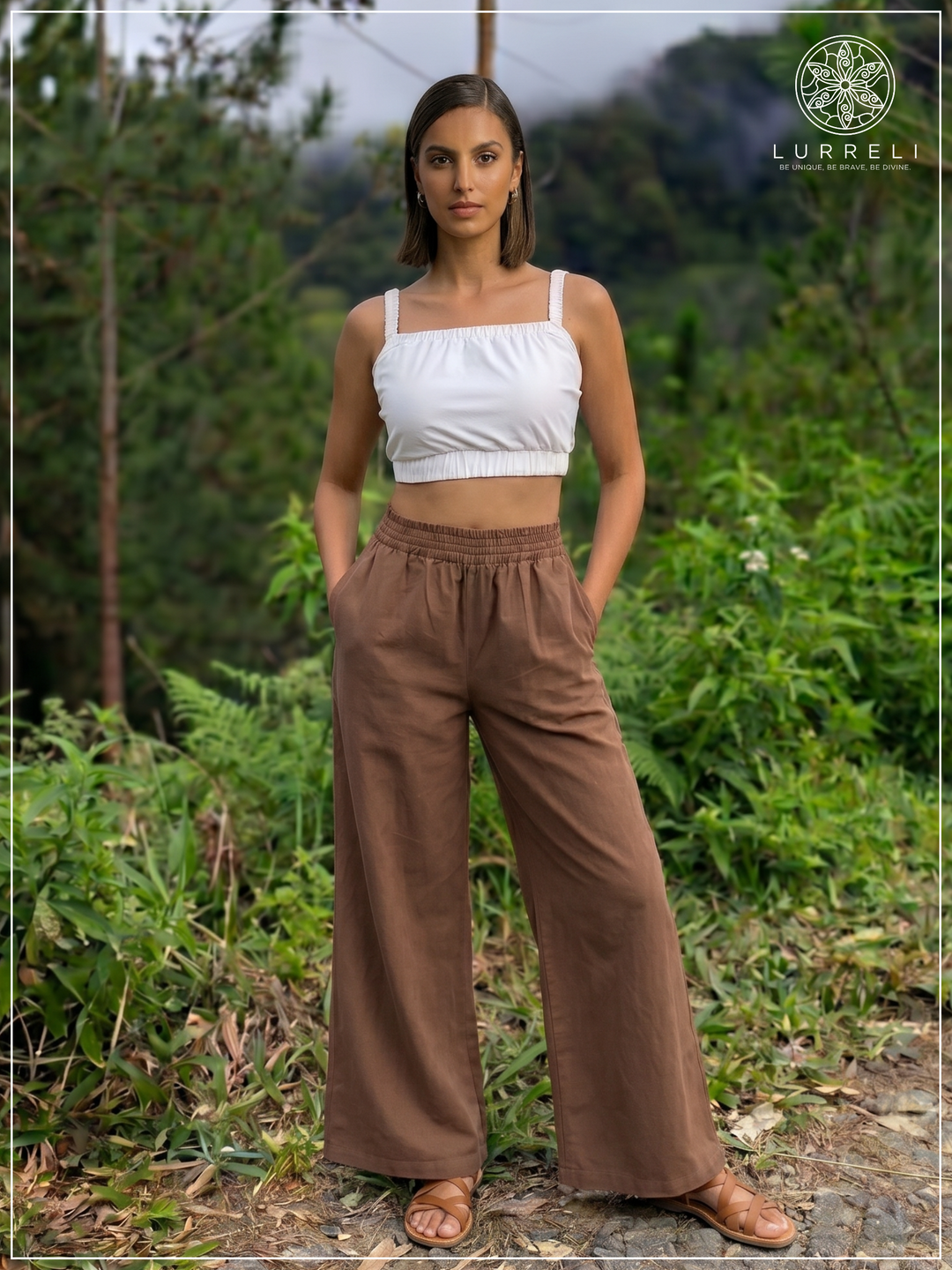Casual Linen Wide-Leg Pants
