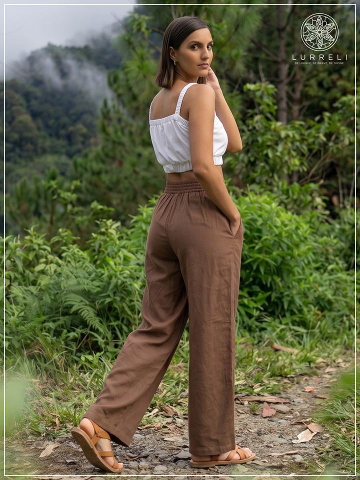 Casual Linen Wide-Leg Pants