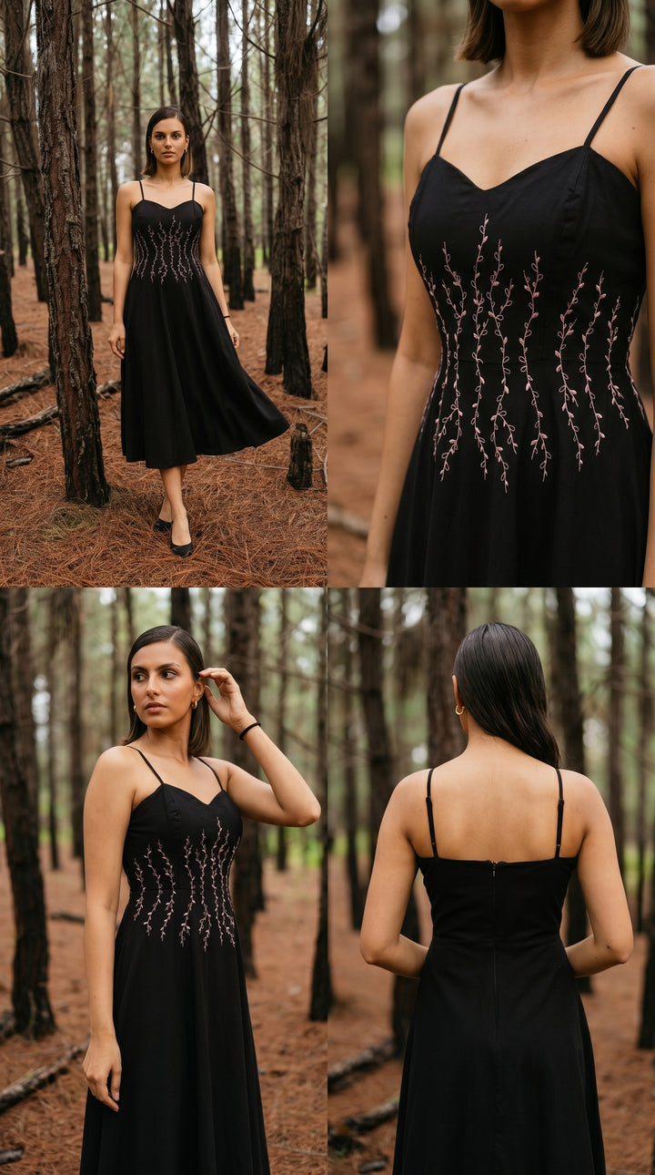Serifine Floral Embellished Maxi Dress