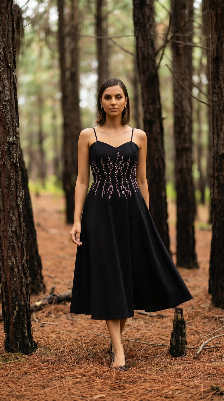 Serifine Floral Embellished Maxi Dress