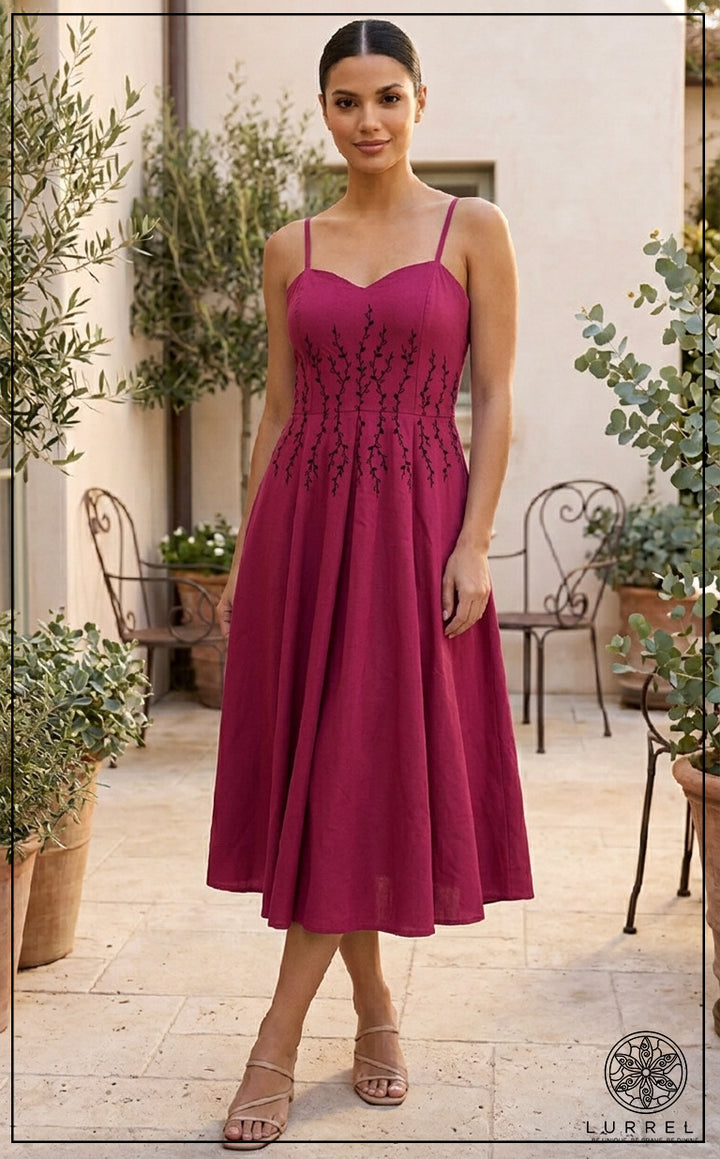 Serifine Floral Embellished Maxi Dress