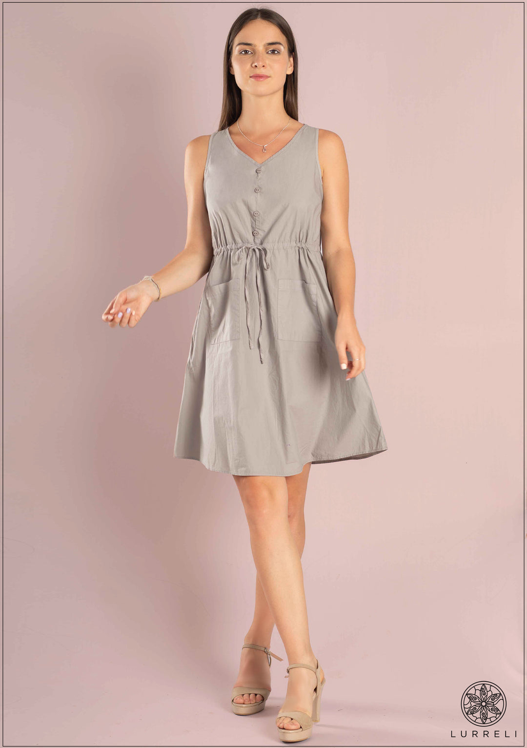 Pocket Detail Sleeveless Dress