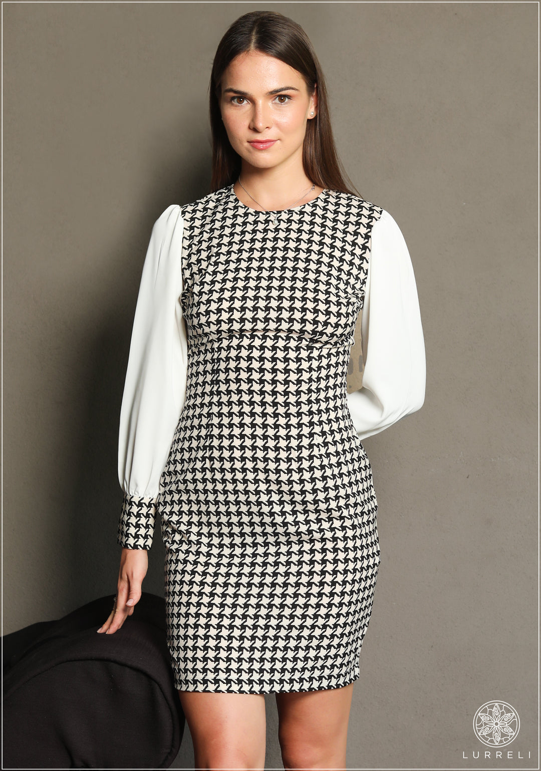 Houndstooth Panel 2 in 1 Dress