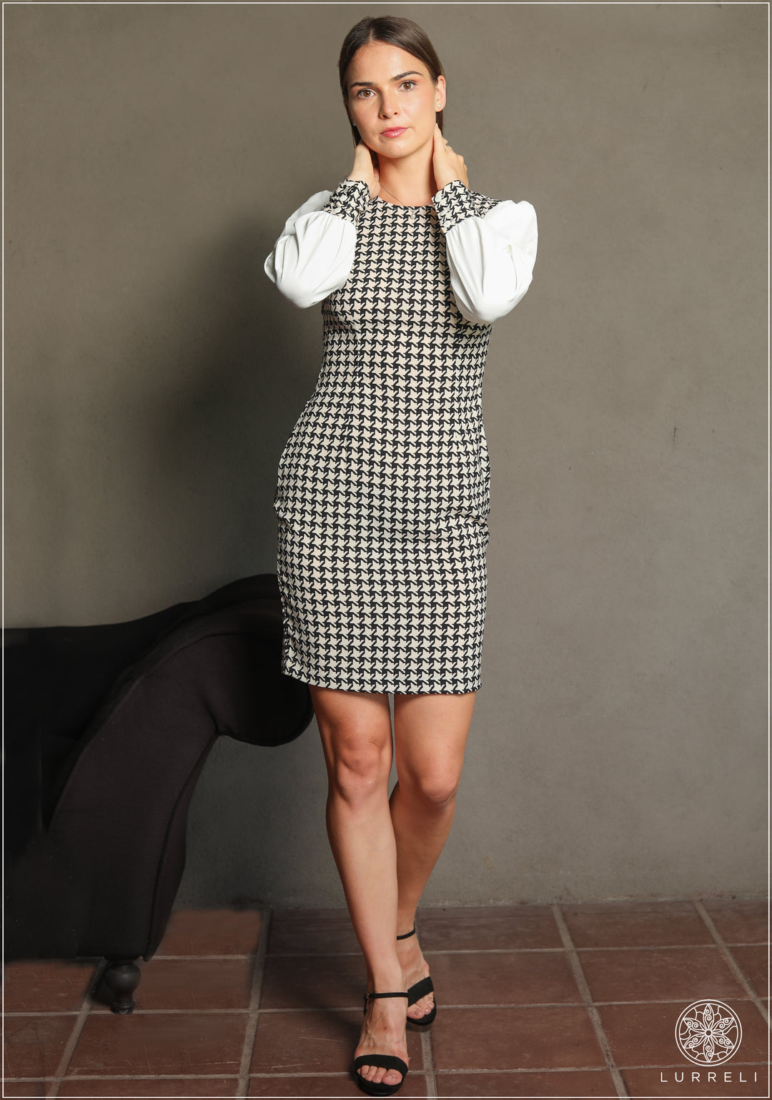 Houndstooth Panel 2 in 1 Dress
