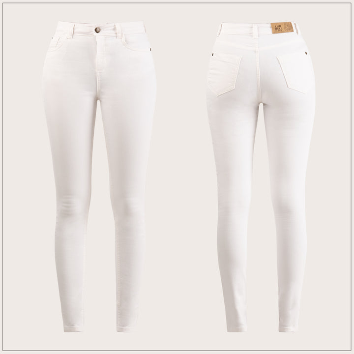 Mid Waist White  Jean